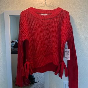 Cozy Red Knitted Sweater